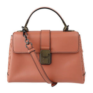 Bottega Veneta Piazza Medium Handbag Leather Pink